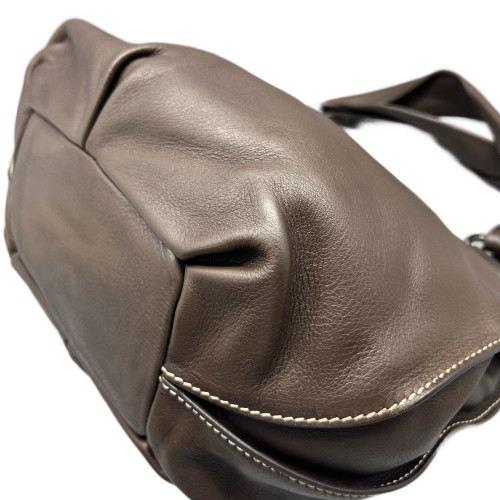 Celine Handbag Calfskin Dark Brown