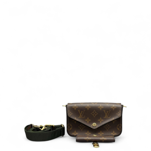 Louis Vuitton Felicie Strap & Go Monogram Brown Green