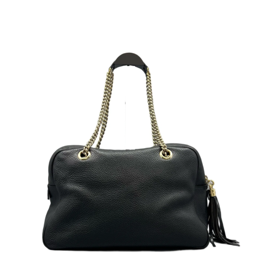 Gucci Shoulder Bag Grained Calfskin Black