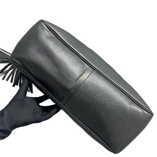 Gucci Shoulder Bag Grained Calfskin Black