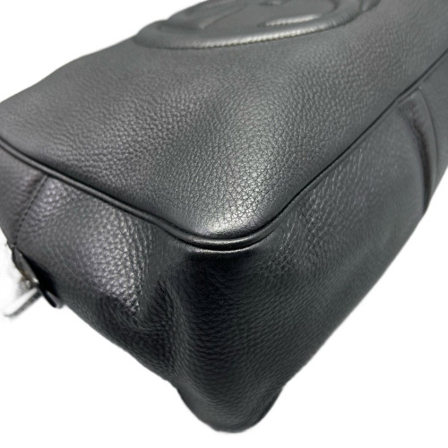 Gucci Shoulder Bag Grained Calfskin Black