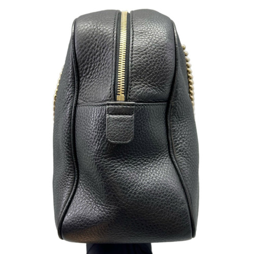 Gucci Shoulder Bag Grained Calfskin Black