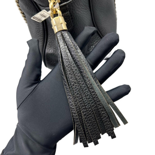 Gucci Shoulder Bag Grained Calfskin Black