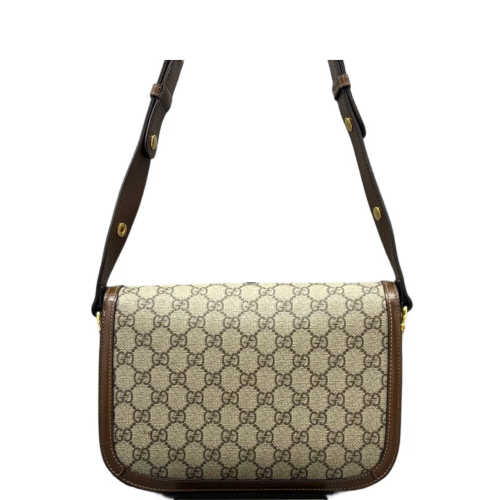 Gucci Small Horsebit 1955 GG Supreme Monogram Tan Beige