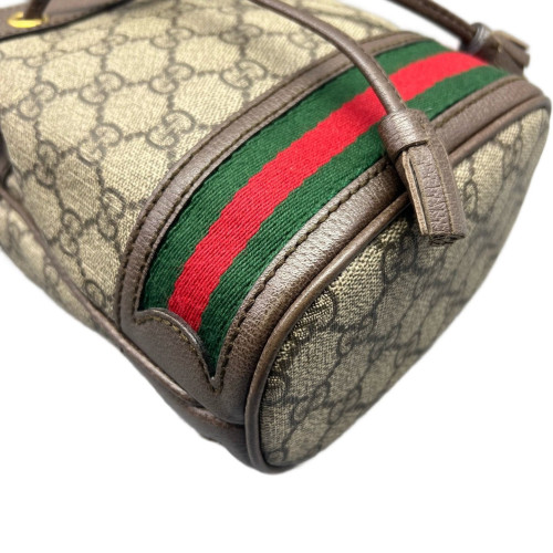 Gucci Mini Ophidia Bucket Bag GG Supreme Monogram Beige Ebony Gucci Mini Ophidia Bucket Bag GG Supreme Monogram Beige Ebony