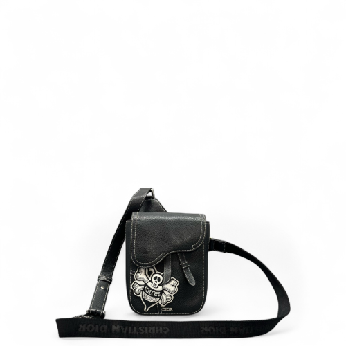Dior Cannage Stitch Saddle Bag Calfskin Black Dior Cannage Stitch Saddle Bag Calfskin Black