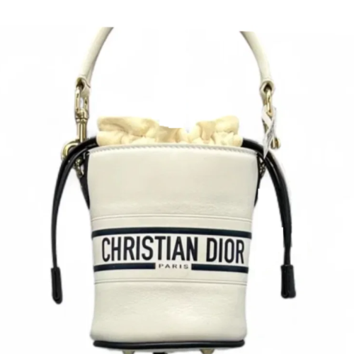 Dior Micro Dior Vibe Bucket Calfskin White Black