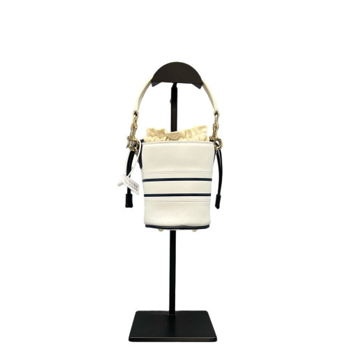 Dior Micro Dior Vibe Bucket Calfskin White Black