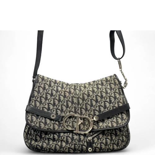 Dior Shoulder Bag Oblique Black Grey