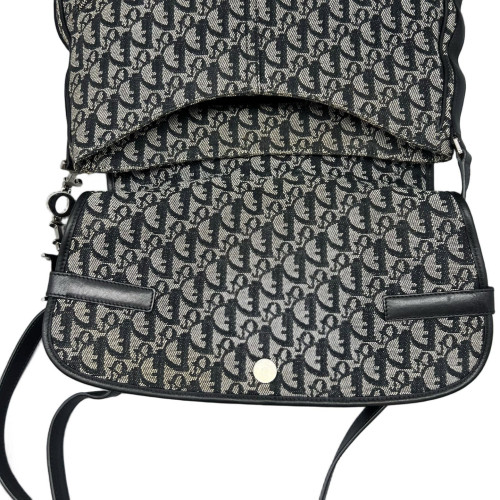 Dior Shoulder Bag Oblique Black Grey