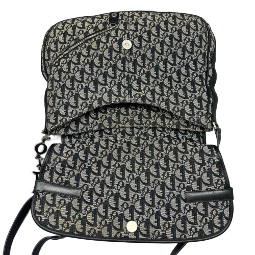 Dior Shoulder Bag Oblique Black Grey