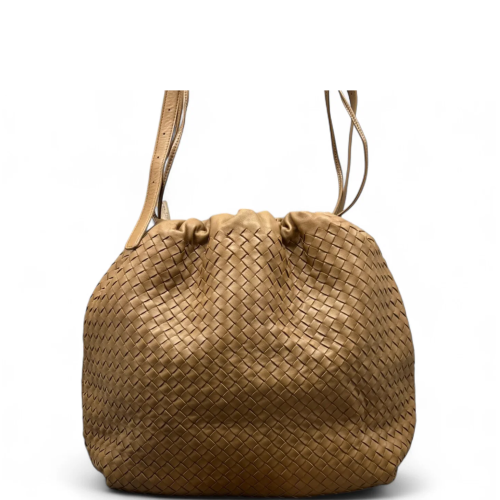 Bottega Veneta Shoulder Bag Lambskin Intrecciato Brown