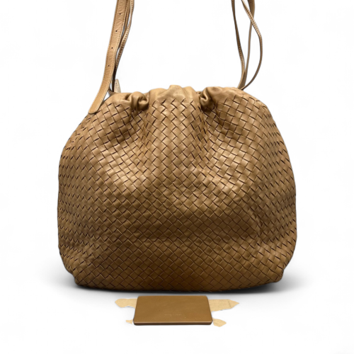 Bottega Veneta Shoulder Bag Lambskin Intrecciato Brown