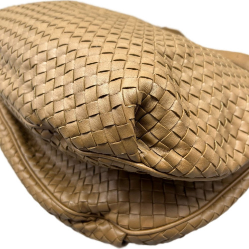 Bottega Veneta Shoulder Bag Lambskin Intrecciato Brown