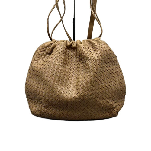 Bottega Veneta Shoulder Bag Lambskin Intrecciato Brown