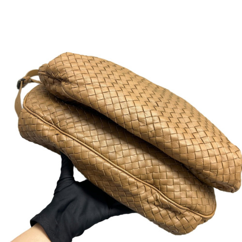 Bottega Veneta Shoulder Bag Lambskin Intrecciato Brown