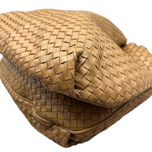 Bottega Veneta Shoulder Bag Lambskin Intrecciato Brown