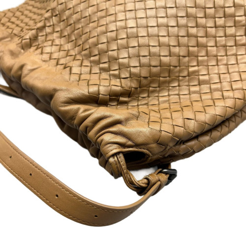 Bottega Veneta Shoulder Bag Lambskin Intrecciato Brown