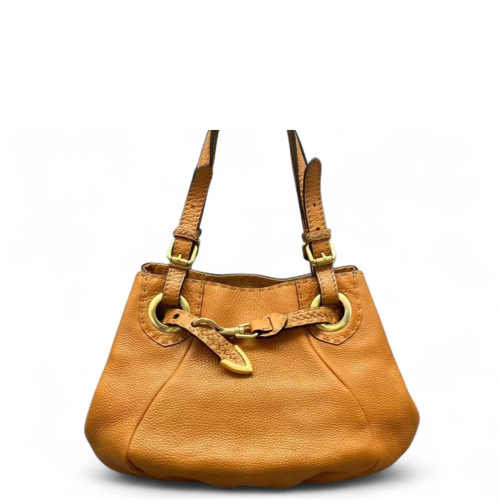 Fendi Tote Bag Grained Calfskin Brown