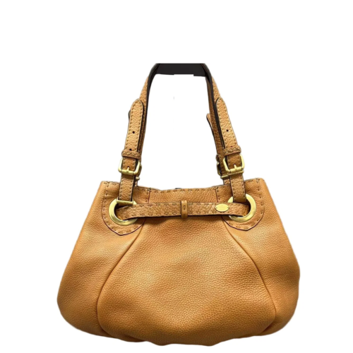 Fendi Tote Bag Grained Calfskin Brown