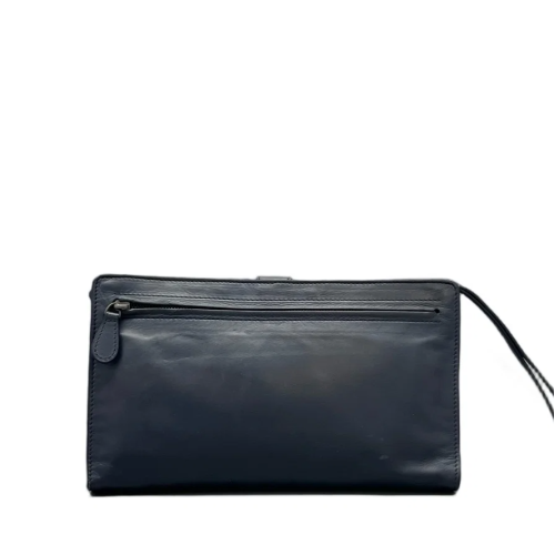 Bottega Veneta Continental Wallet Calfskin Intrecciato Navy Blue