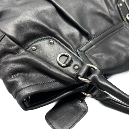 Prada Shoulder Bag Calfskin Black