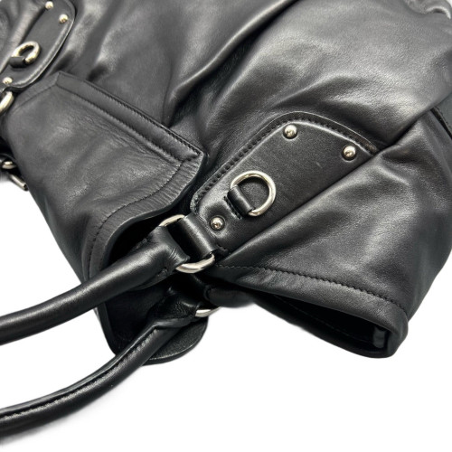 Prada Shoulder Bag Calfskin Black
