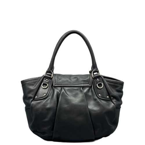 Prada Shoulder Bag Calfskin Black