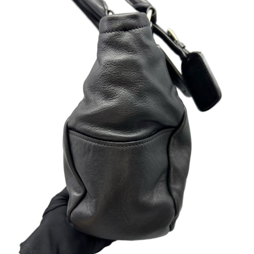 Prada Shoulder Bag Calfskin Black