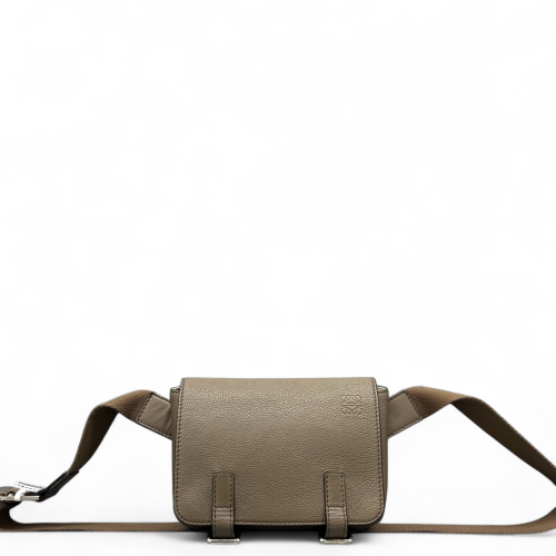 Loewe Military Bum Bag Grained Calfskin Grey Loewe Military Bum Bag Grained Calfskin Grey