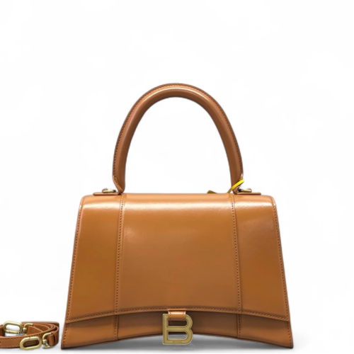 Balenciaga Hourglass Top Handle Medium Smooth Calfskin Brown Balenciaga Hourglass Top Handle Medium Smooth Calfskin Brown