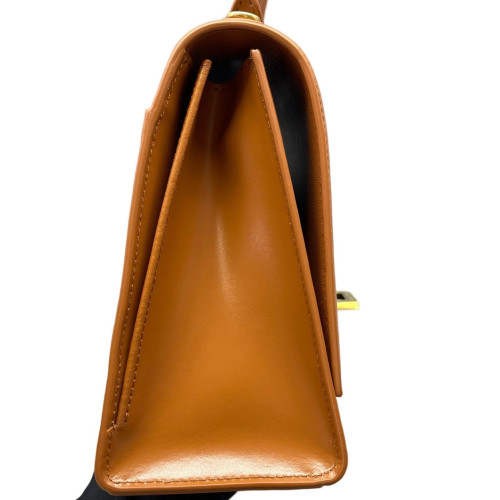 Balenciaga Hourglass Top Handle Medium Smooth Calfskin Brown Balenciaga Hourglass Top Handle Medium Smooth Calfskin Brown