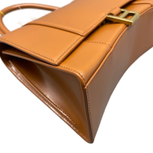 Balenciaga Hourglass Top Handle Medium Smooth Calfskin Brown Balenciaga Hourglass Top Handle Medium Smooth Calfskin Brown