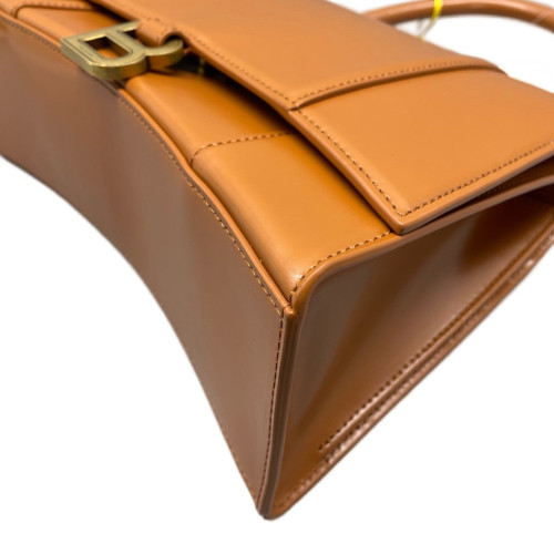 Balenciaga Hourglass Top Handle Medium Smooth Calfskin Brown Balenciaga Hourglass Top Handle Medium Smooth Calfskin Brown