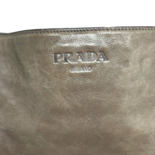 Prada Hobo Vitello Phenix Taupe Grey
