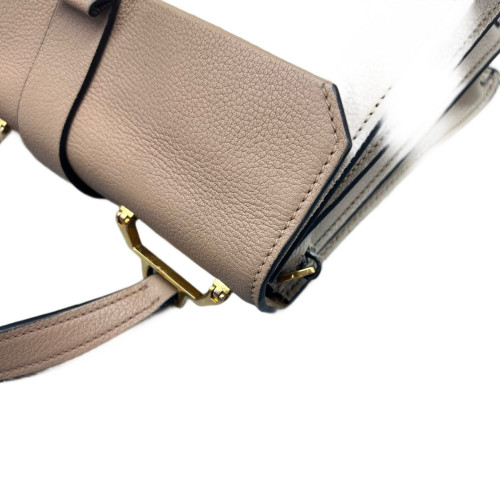 Miu Miu Madras Handbag Calfskin Beige White Miu Miu Madras Handbag Calfskin Beige White