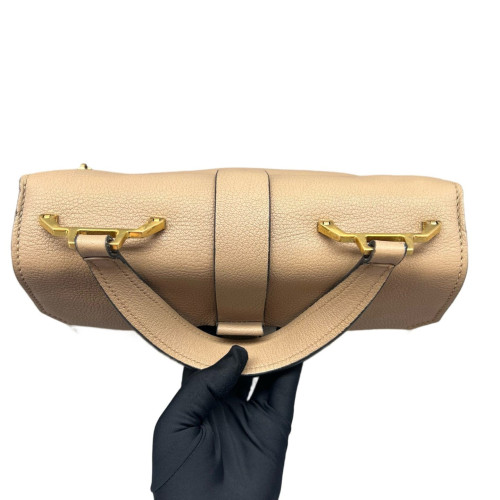 Miu Miu Madras Handbag Calfskin Beige White Miu Miu Madras Handbag Calfskin Beige White