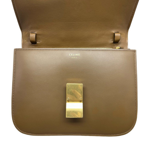 Celine Medium Classic Box Smooth Calfskin Brown