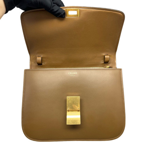 Celine Medium Classic Box Smooth Calfskin Brown