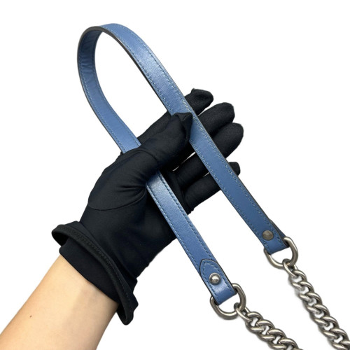 Gucci Mini GG Marmont Top Handle Shoulder Bag Calfskin Blue