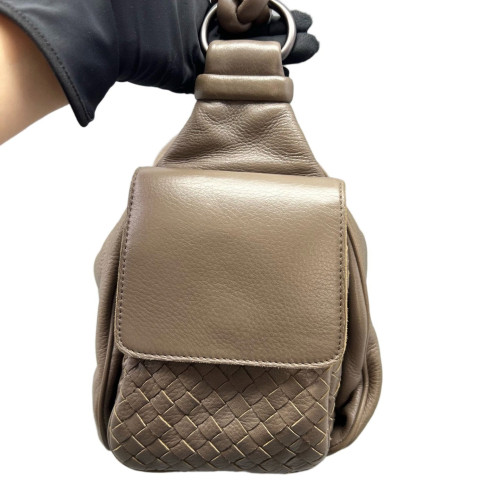 Bottega Veneta Hobo Calfskin Grey