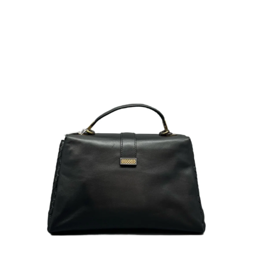 Bottega Veneta Medium Piazza Bag Nappa Black