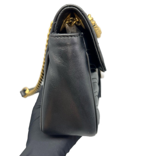 Gucci Chevron Small GG Marmont Calfskin Black Gucci Chevron Small GG Marmont Calfskin Black