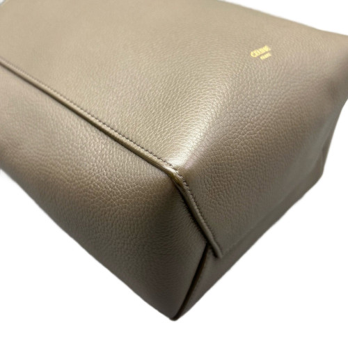 Celine Sangle Small Bucket Bag Grained Calfskin Grey