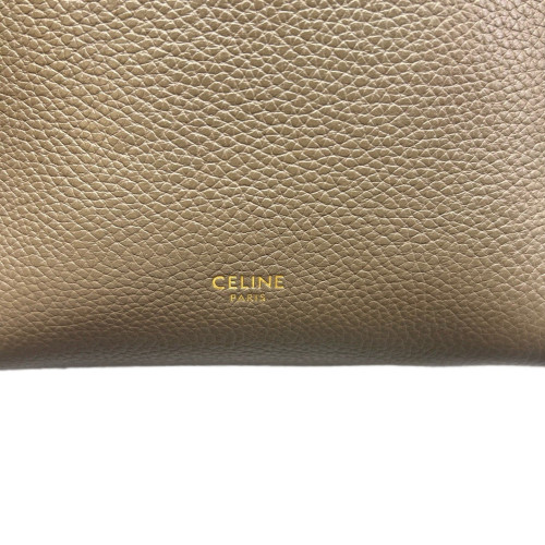 Celine Sangle Small Bucket Bag Grained Calfskin Grey