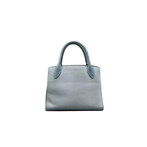 Prada Small Monochrome Tote Saffiano Calfskin Blue
