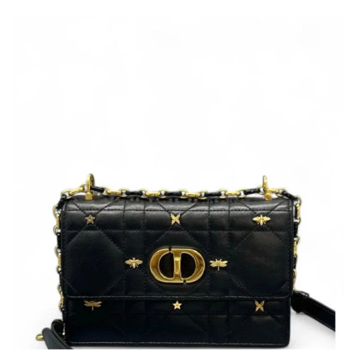 Dior Mini Caro Bag Calfskin Black
