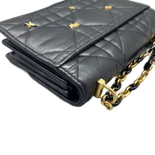 Dior Mini Caro Bag Calfskin Black