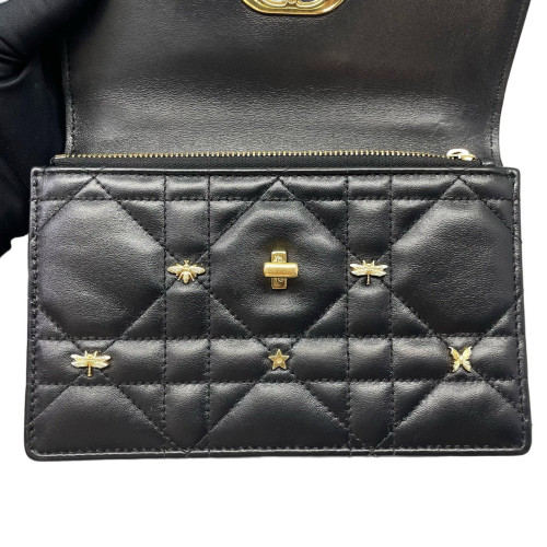Dior Mini Caro Bag Calfskin Black