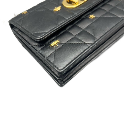 Dior Mini Caro Bag Calfskin Black